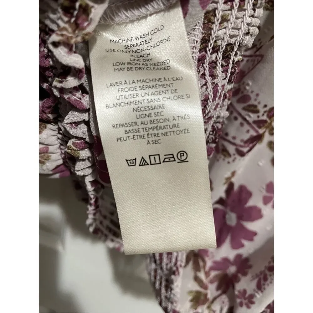 Free People Clarissa floral printed blouse Medium